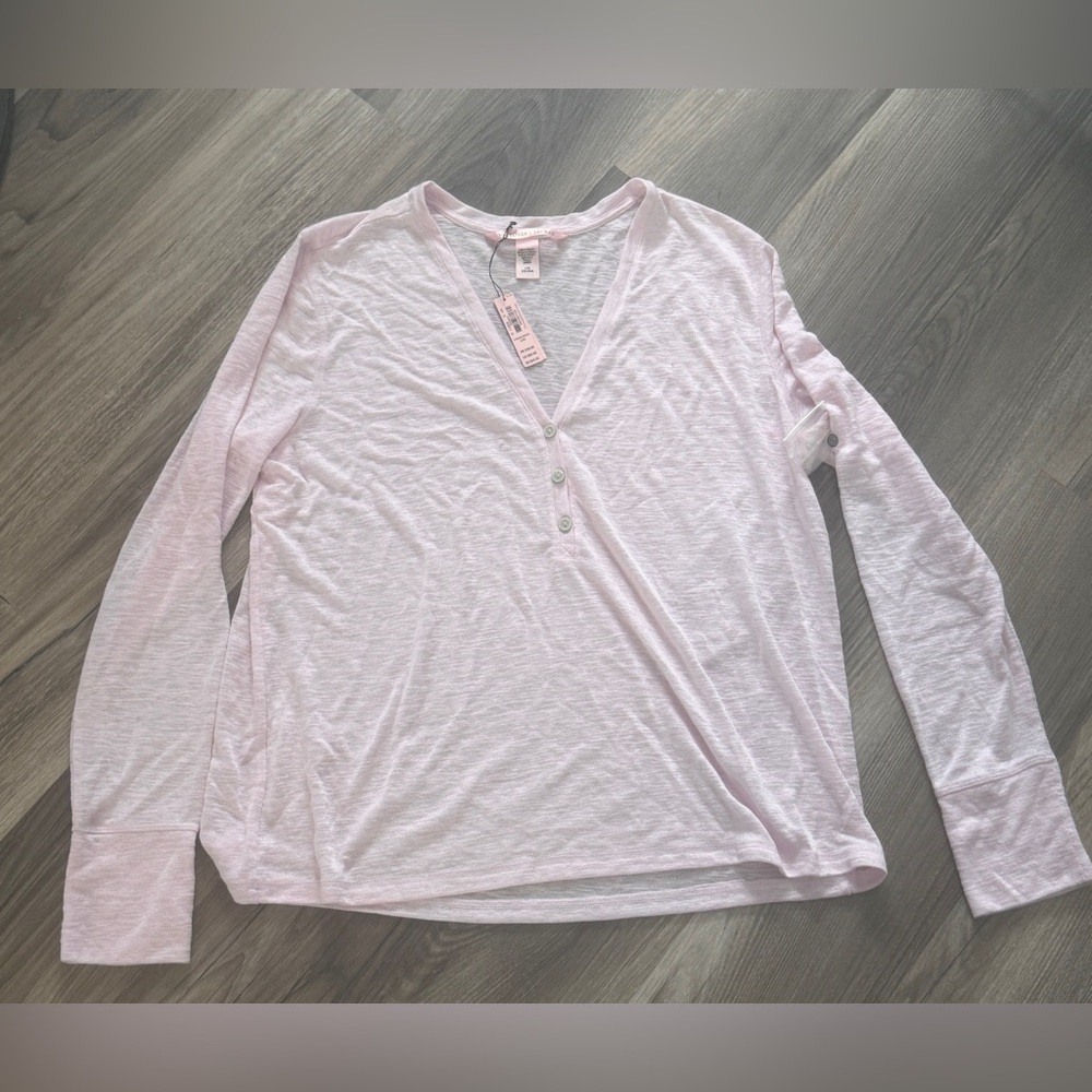 Victoria’s Secret Pajama Top Sleep Shirt Pink XL New